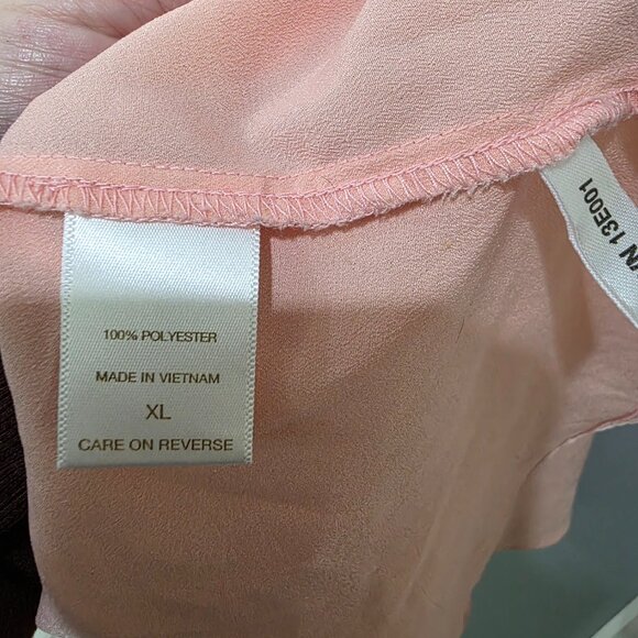 Eva Mendes Womens Sleeveless Tank Top Lot XL Mint Green Pink Button Front Blouse - Picture 14 of 15